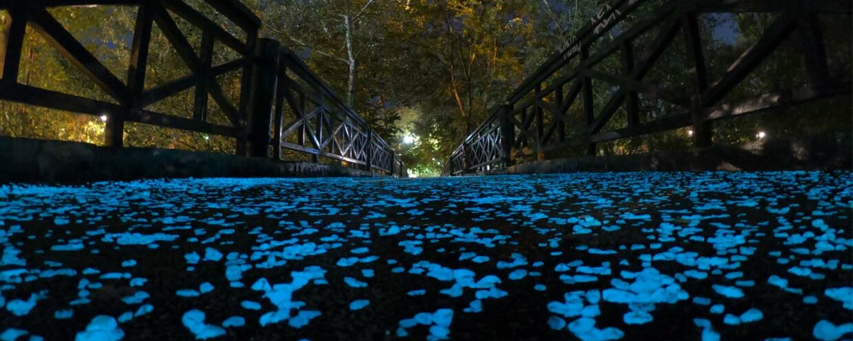 Self-illuminated bridge image